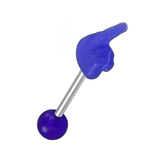 Een set blauwe plastic drukkers met een metalen handvat