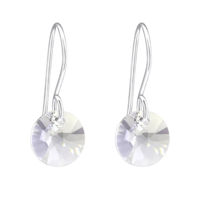 Grijze Kristal Oorhangers Kind - 925 Zilver - oor3260 - 27940 - Oorhangers kopen# - 8mm - 925 Zilver - alles