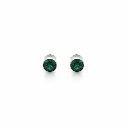 Groene Zirkonia Oorbellen RVS - Aramat Jewels - Oorbellen - cadeautip