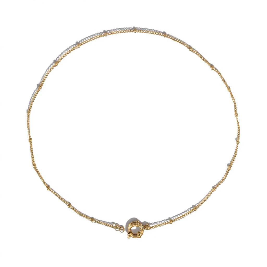 Chain – Steel Charm Chain Beads Link Gold Colored (2mm) 