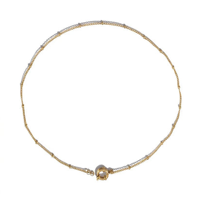 Chain – Steel Charm Chain Beads Link Gold Colored (2mm) 