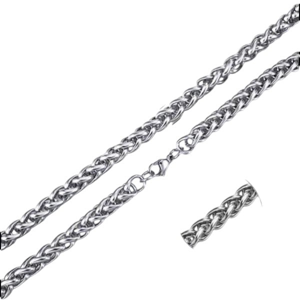 Foxtail Necklace Stainless Steel 70 cm – 7 mm
