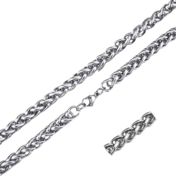 Foxtail Necklace Stainless Steel 75 cm – 10 mm