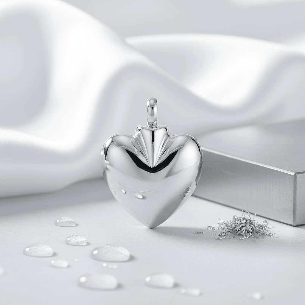 Hartvormig as sieraad van staal – gedenksieraad - Aramat Jewels - Gedenkhangers - cadeautip