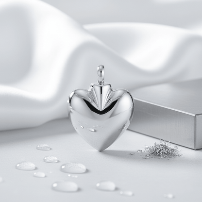 Hartvormig as sieraad van staal – gedenksieraad - Aramat Jewels - Gedenkhangers - cadeautip