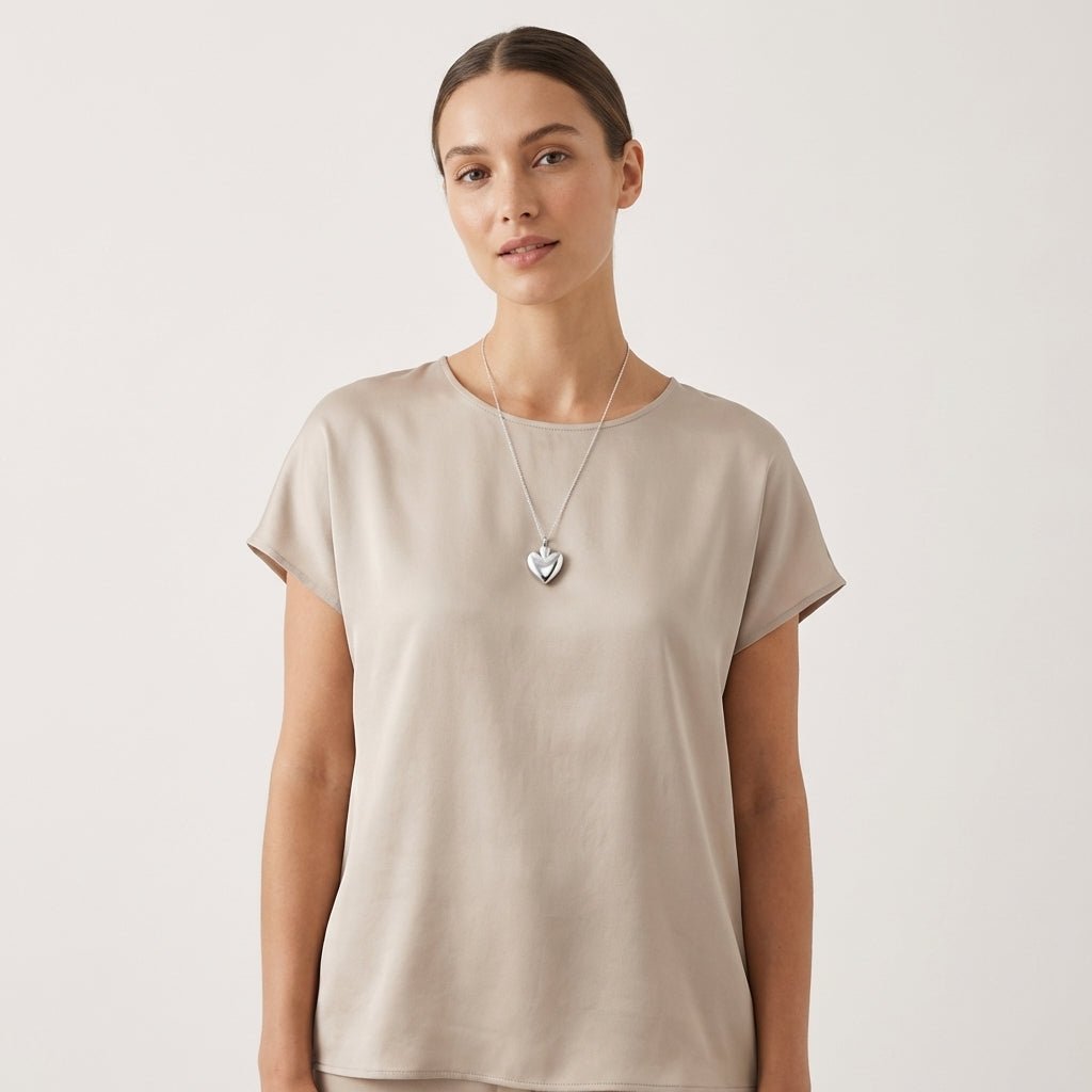 Hartvormig as sieraad van staal – gedenksieraad - Aramat Jewels - Gedenkhangers - cadeautip