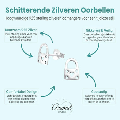 Hartvormige Zilveren Oorbellen - Aramat Jewels - Oorbellen - cadeautip