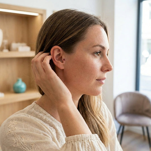 Helix Piercing Zilverkleur Rode Zirkonia 6mm 3mm - Aramat Jewels - Piercings - cadeautip