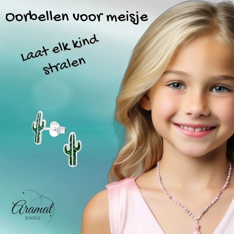 Cactusvormige oorbellen.
