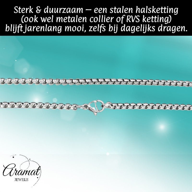 Jasseron Halsketting RVS 60 cm – 1,5 mm - Aramat Jewels - Halskettingen - cadeautip