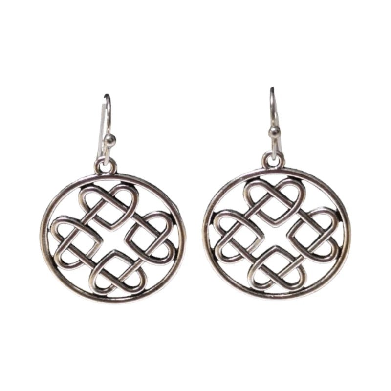 Keltische Boho Oorhangers – Gevlochten Cirkel – 35x25mm - oor6057 - Oorhangers kopen# - 35mm - alles - bali