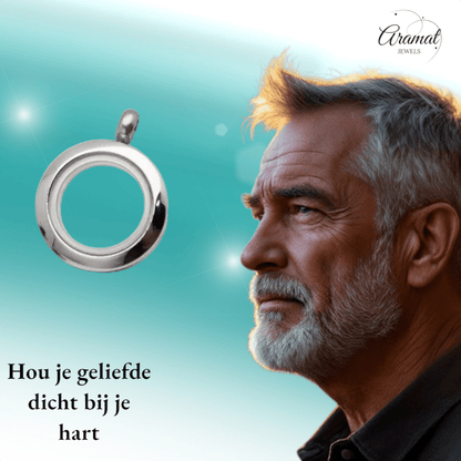 Kleine Ronde Ashanger RVS 15mm - hang1466 - Gedenkhangers kopen# - 15mm - alles - ashangers