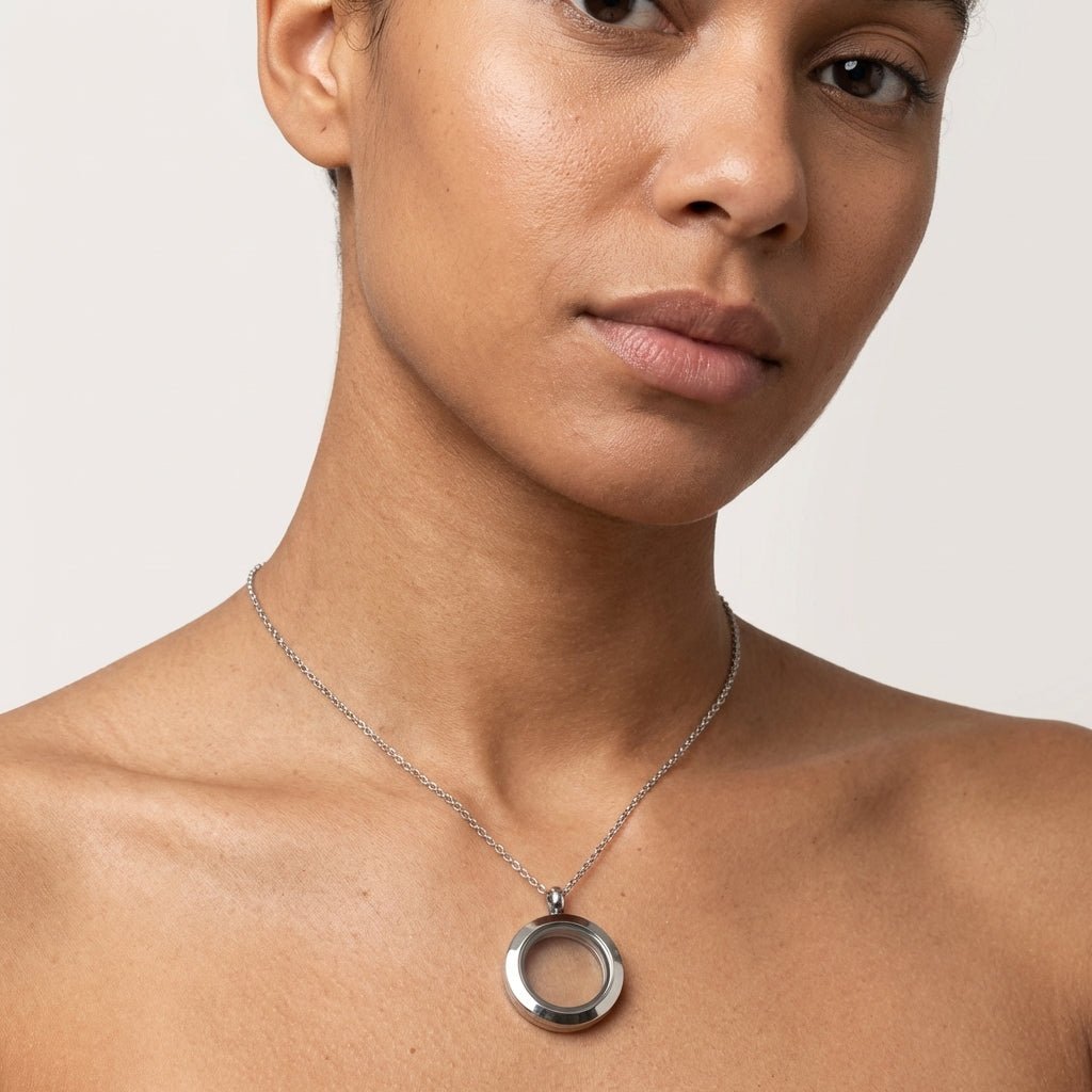 Kleine Ronde Ashanger RVS 15mm - Aramat Jewels - Gedenkhangers - cadeautip