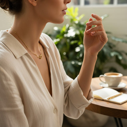 Chain – Steel Charm Chain Beads Link Gold Colored (2mm) 