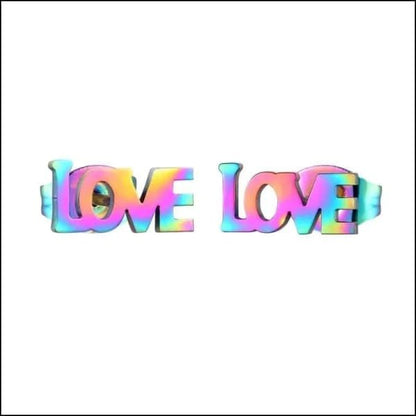 Liefde tekst met regenboogkleuren