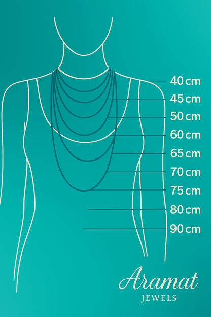 Light Blue Boho Necklace with Drop-Shaped Stone