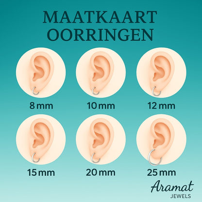 Matte Zilverkleurige Rvs Oorringen met Glansstreepje - oor5907 - se24028 - Oorringen kopen# - 13mm - 7mm - alles