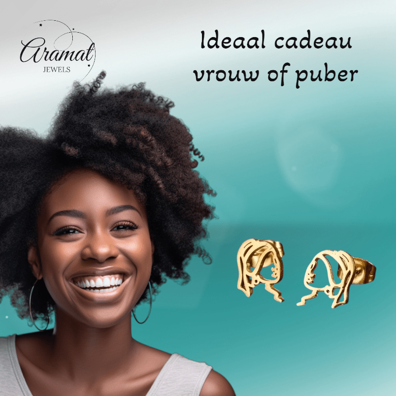 Meisje met de Parel Oorstekers Goudkleurig RVS - oor6393 - 638455 - Oorbellen kopen# - 12mm - alles - cadeau