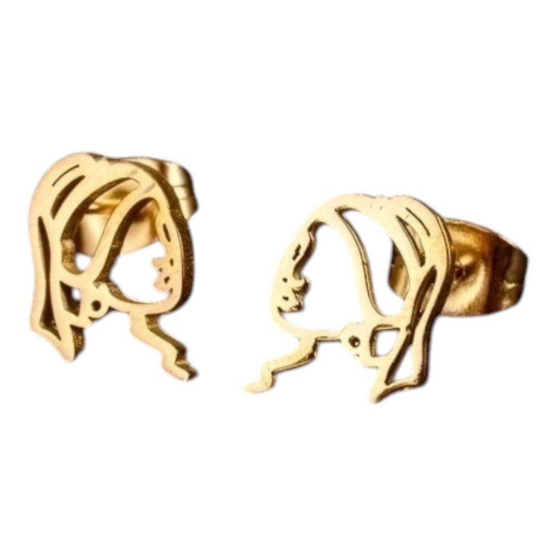 Meisje met de Parel Oorstekers Goudkleurig RVS - oor6393 - 638455 - Oorbellen kopen# - 12mm - alles - cadeau