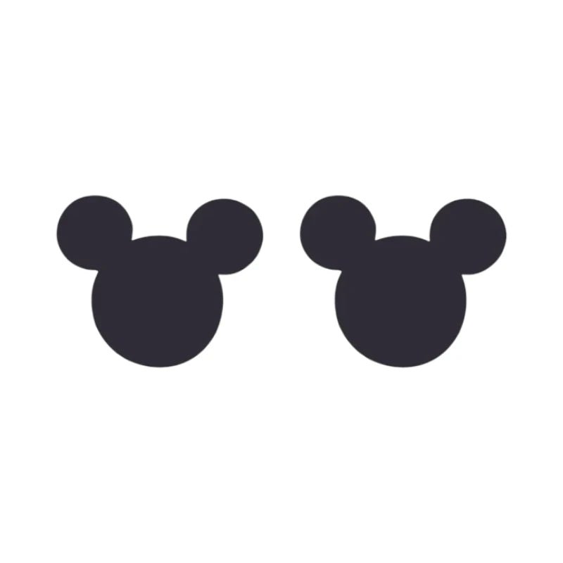 Mickey Oorbellen Zwart Staal | 8mm - oor6279 - 80976 - Oorbellen kopen# - 8mm - alles - cadeau