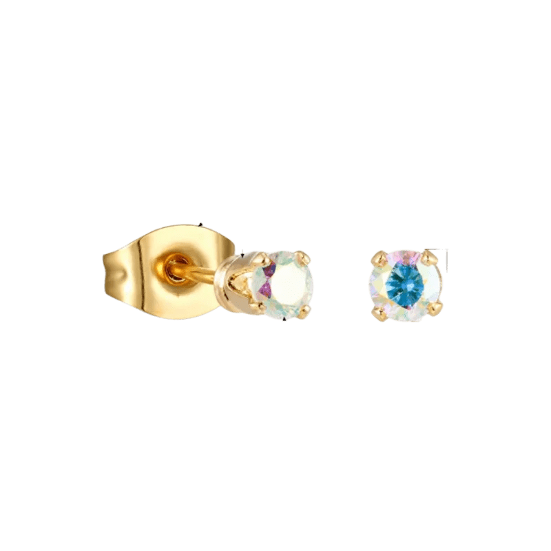 Mini oorbellen met AB zirkonia – 2 mm - oor5015 - Oorbellen kopen# - 2mm - AB - AB Transparant