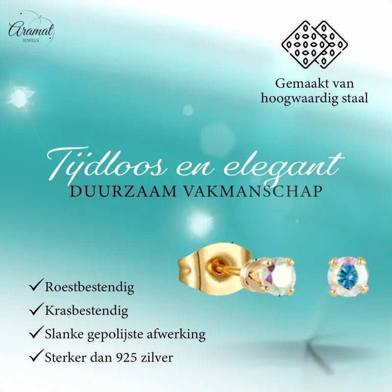 Mini oorbellen met AB zirkonia – 2 mm - oor5015 - Oorbellen kopen# - 2mm - AB - AB Transparant