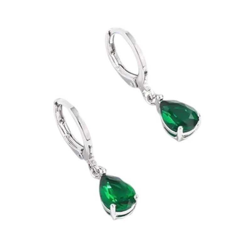 Mini Oorringetjes Meisje – Groene Zirkonia – 10mm - oor6378 - 66135 - Oorringen kopen# - 10mm - alles - cadeau