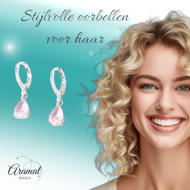 Mini Oorringetjes Meisje – Roze Zirkonia – 10mm - oor6336 - 66138 - Oorringen kopen# - 10mm - alles - cadeau