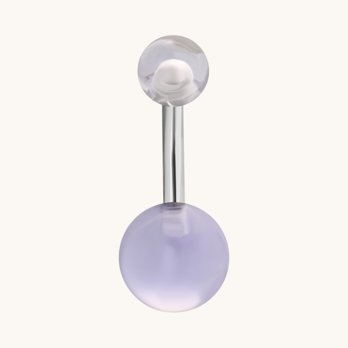 Piercing au nombril élégant en acrylique transparent