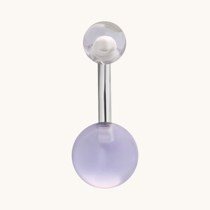 Piercing au nombril élégant en acrylique transparent