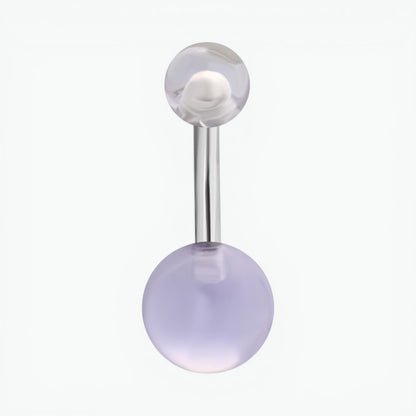 Piercing au nombril élégant en acrylique transparent
