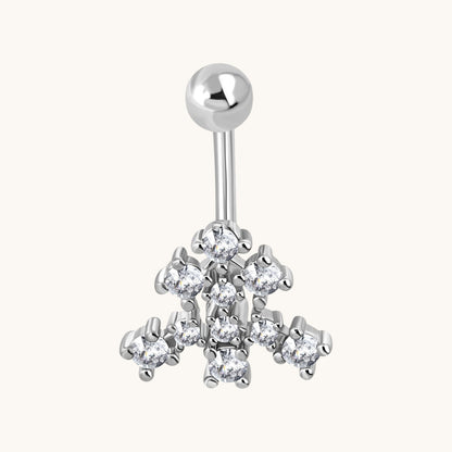 Piercing nombril en acier chirurgical avec zircone