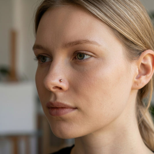 Stalen Neuspiercing Rosegoudkleurig Bolletje – 2mm Neusvleugelpiercing Dames