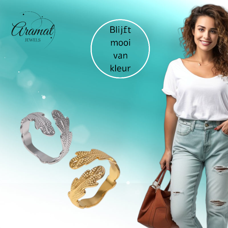 Verstelbare RVS Ring met Verfijnd Veer-Ontwerp (17 mm)