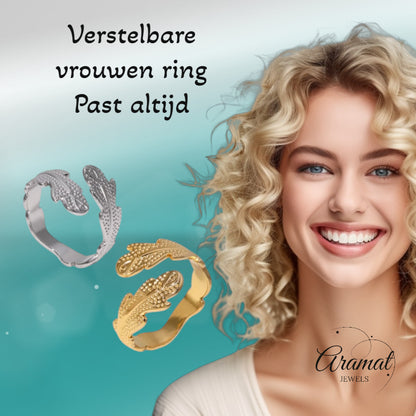 Verstelbare RVS Ring met Verfijnd Veer-Ontwerp (17 mm)