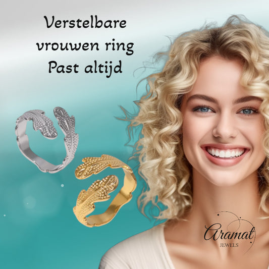 Verstelbare RVS Ring met Verfijnd Veer-Ontwerp (17 mm)