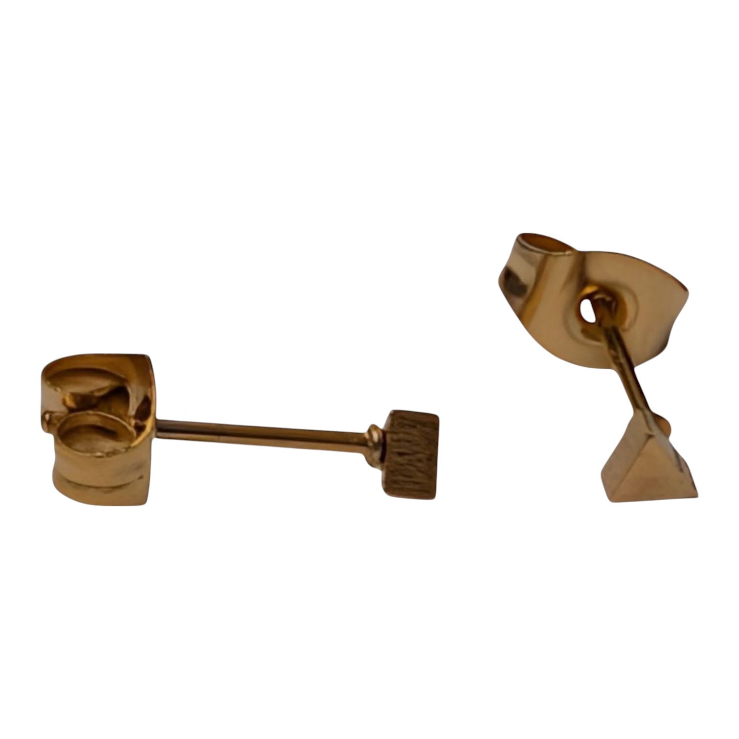 Steel Triangle Earrings Gold Color – 3mm