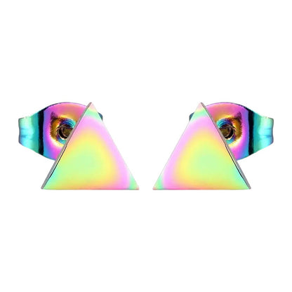 Steel Triangle Earrings Multicolor – 7mm