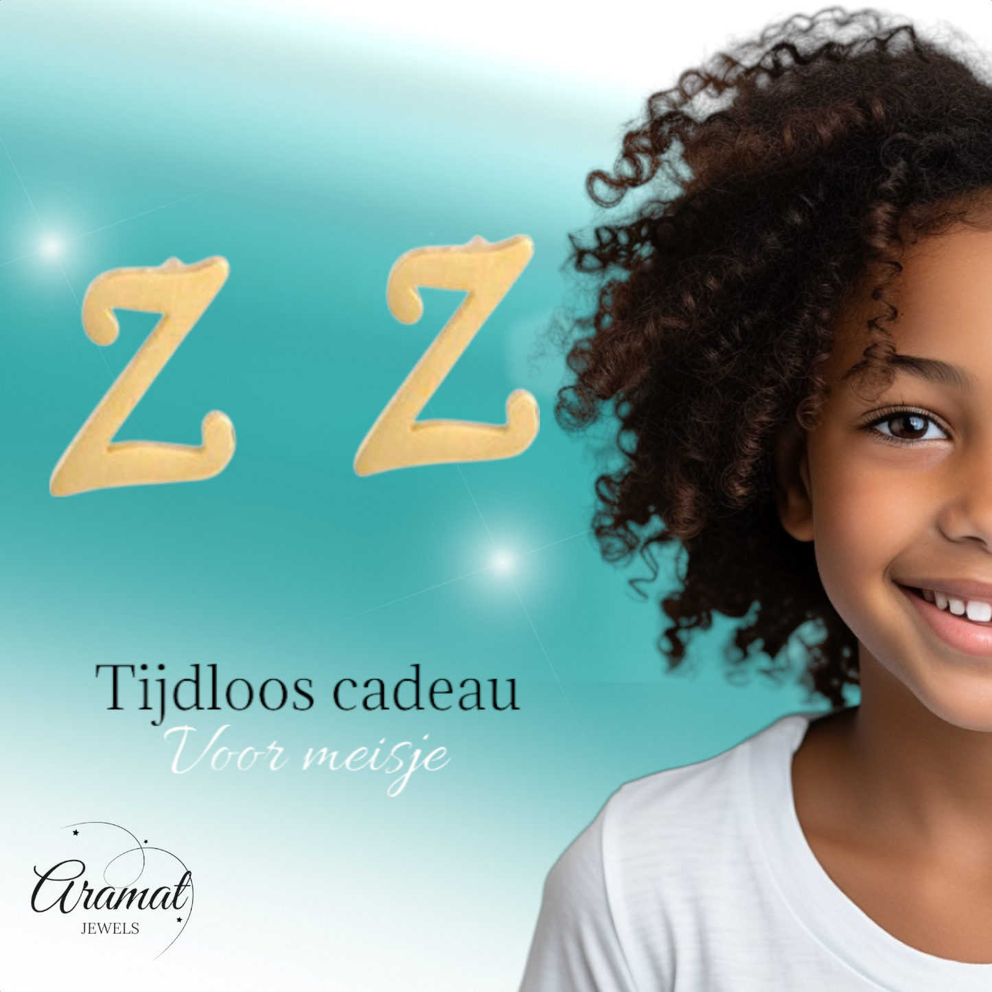 Stainless Steel Letter Z Earrings Gold Colored – Initial