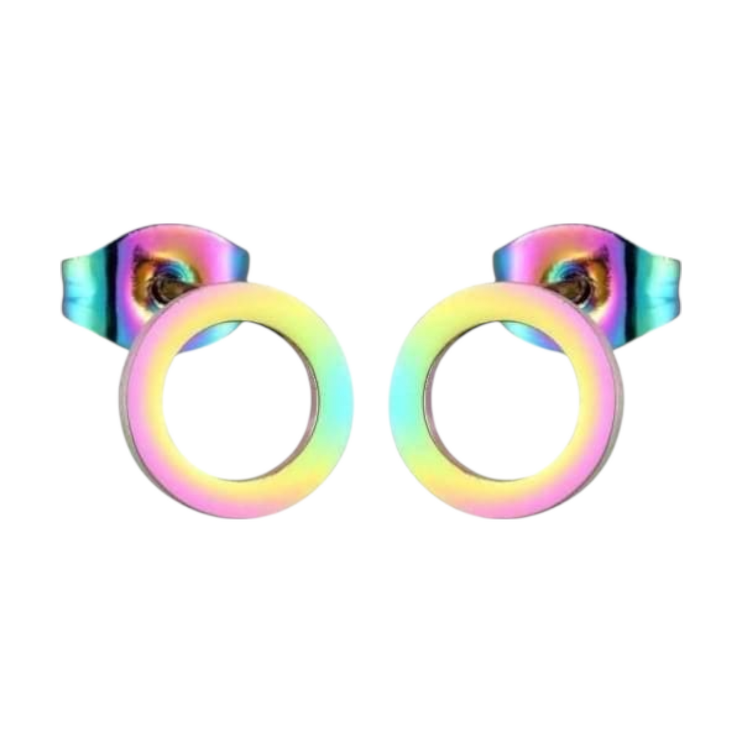 Open Circle Earrings Multicolor – 9mm