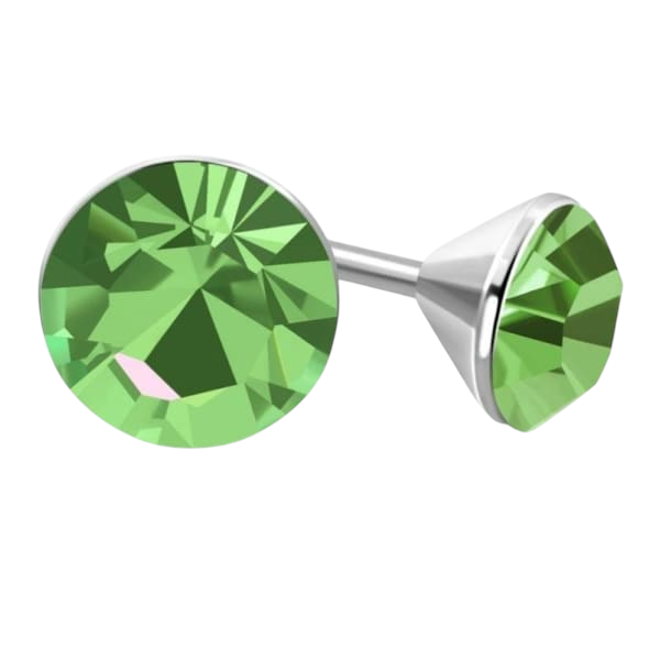 Light Green Mini Stud Earrings – 3mm – Stainless Steel