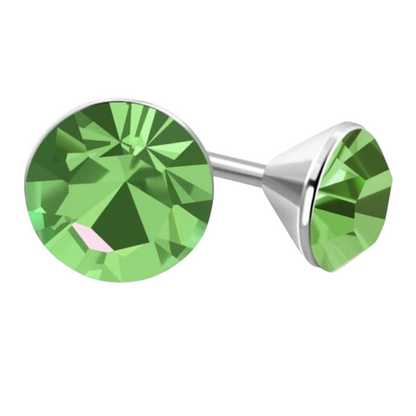 Light Green Mini Stud Earrings – 3mm – Stainless Steel