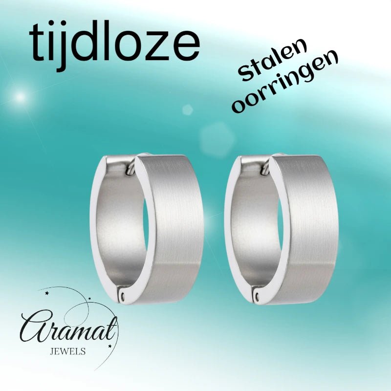 Oorringen – 20mm Creolen Glad Glanzend RVS Zilverkleur Unisex - Aramat Jewels - Oorringen - cadeautip