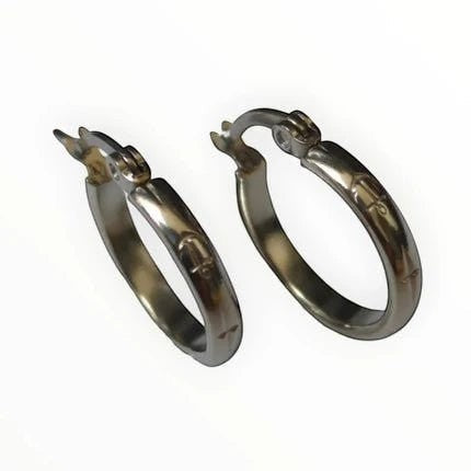 Oorringen – 20mm Creool Anker Motief RVS Zilverkleur Unisex - Aramat Jewels - Oorringen - cadeautip