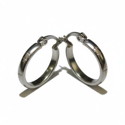 Oorringen – 20mm Creool Anker Motief RVS Zilverkleur Unisex - Aramat Jewels - Oorringen - cadeautip