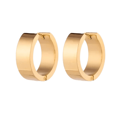 Oorringen – Staal Glad Goudkleurig (20mm) - Aramat Jewels - Oorringen - cadeautip