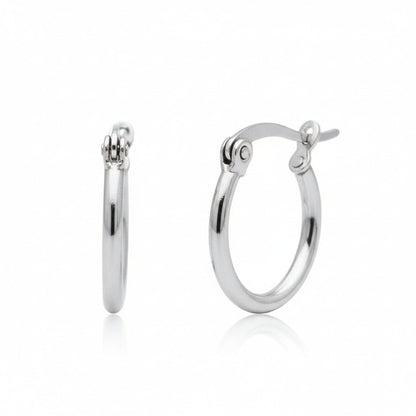 Oorringen – Stalen Ovale Hoepel Creolen RVS Zilverkleur (Diverse Maten) - Aramat Jewels - Oorringen - cadeautip