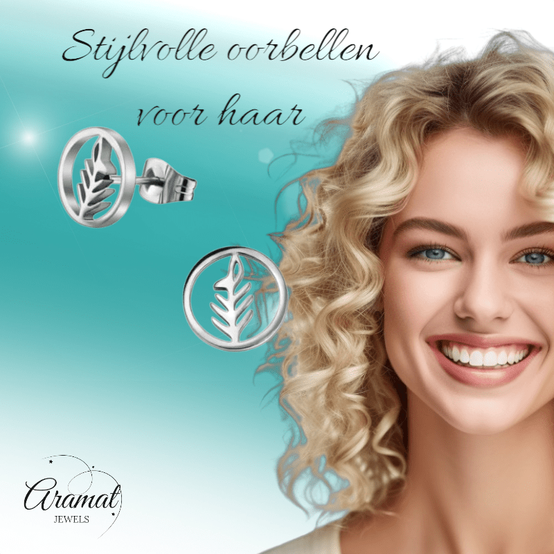 Open cirkel blad oorbellen 10 mm - oor2477 - 29840 - Oorbellen kopen# - 10mm - alles - blad