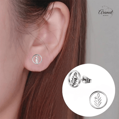 Open cirkel blad oorbellen 10 mm - oor2477 - 29840 - Oorbellen kopen# - 10mm - alles - blad