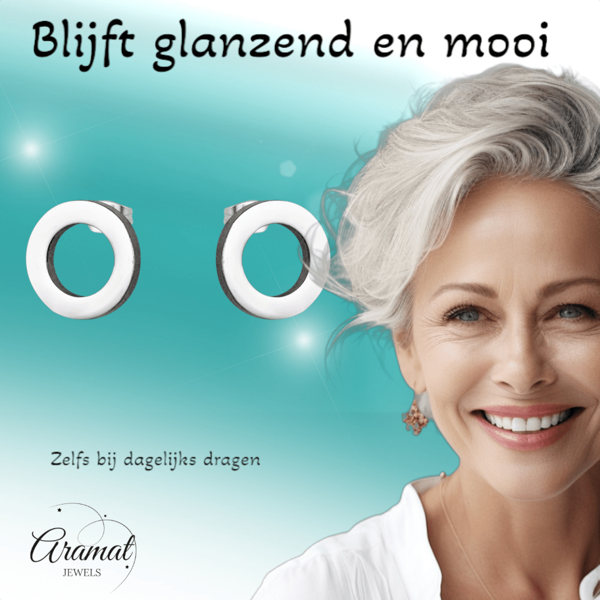 Open Cirkel Oorbellen Zilverkleur – 8mm - Aramat Jewels - Oorbellen - cadeautip